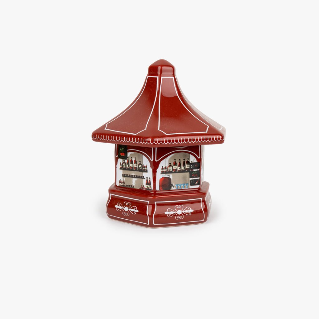 Caixa Decorativa Vermelha Quiosque de Ginja KIOSK - Gato Preto