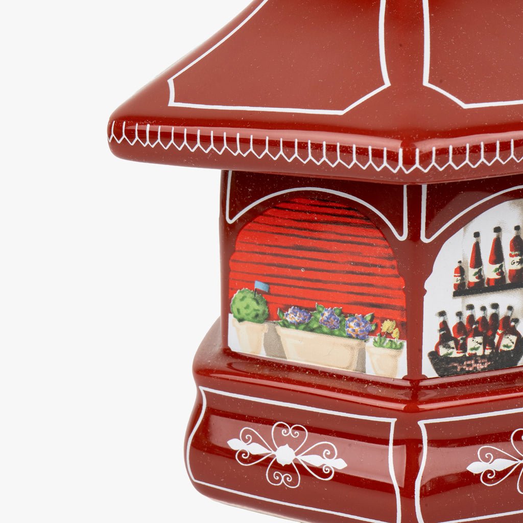 Caixa Decorativa Vermelha Quiosque de Ginja KIOSK - Gato Preto