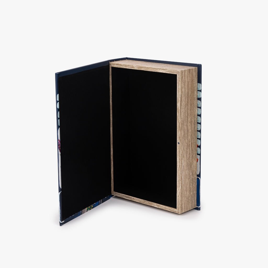 Caixa Livro Azul KIOSK - Gato Preto