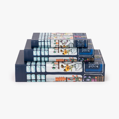 Caixa Livro Azul KIOSK - Gato Preto