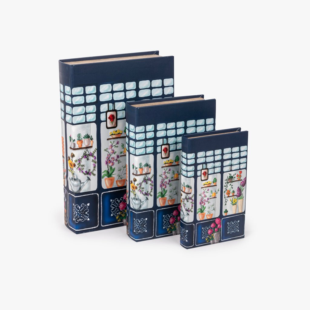 Caixa Livro Azul KIOSK - Gato Preto