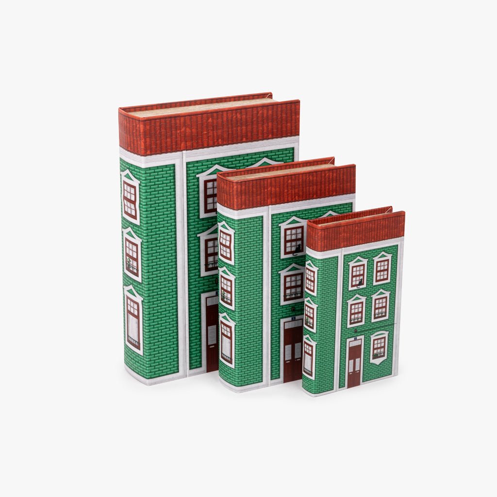 Caixa Livro Verde VILLAGE - Gato Preto