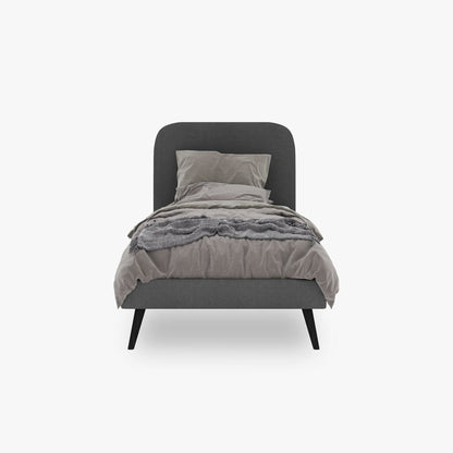 Cama cinza 90x200 cm GIFU - Gato Preto