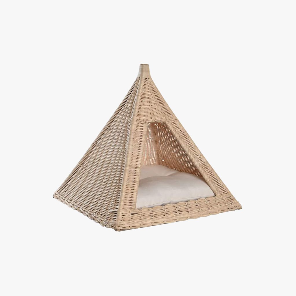Cama de Animal RattanTriangular 45x45x45 PAWRENTS - Gato Preto