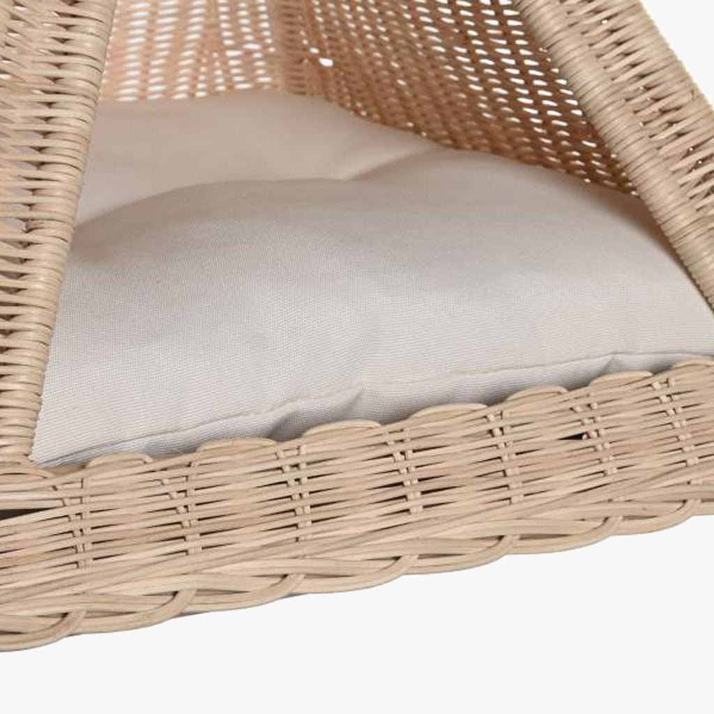 Cama de Animal RattanTriangular 45x45x45 PAWRENTS - Gato Preto