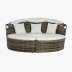 Cama de Exterior em Rattan SIESTA | Ø175×145 cm - Gato Preto
