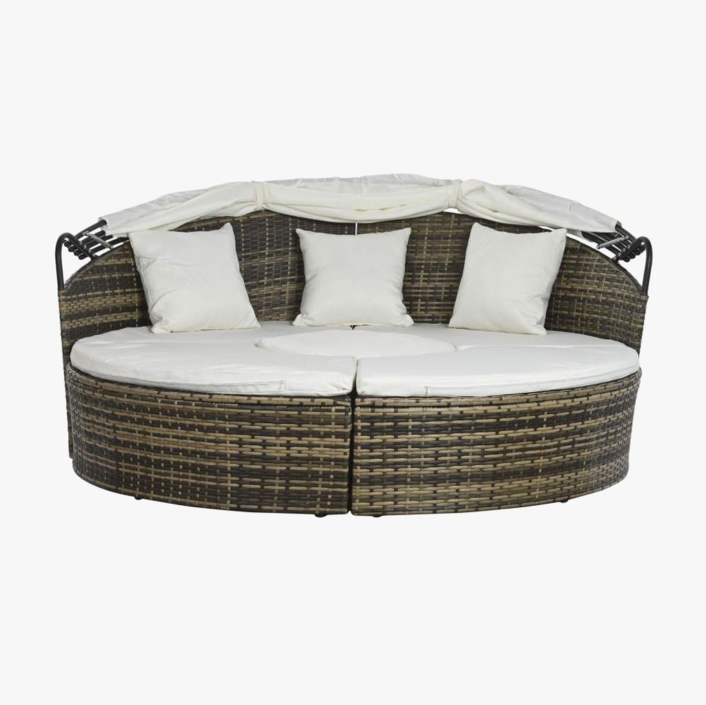 Cama de Exterior em Rattan SIESTA | Ø175×145 cm - Gato Preto