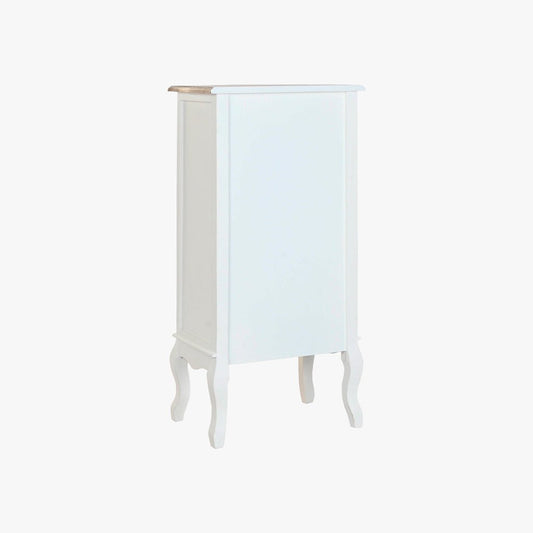 Camiseiro Branco de Madeira com Cinco Gavetas 48x35x100 VERSAILLES - Gato Preto