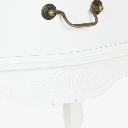 Camiseiro Branco de Madeira com Cinco Gavetas 48x35x100 VERSAILLES - Gato Preto