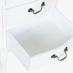 Camiseiro Branco de Madeira com Cinco Gavetas 48x35x100 VERSAILLES - Gato Preto