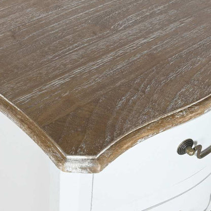 Camiseiro Branco de Madeira com Cinco Gavetas 48x35x100 VERSAILLES - Gato Preto