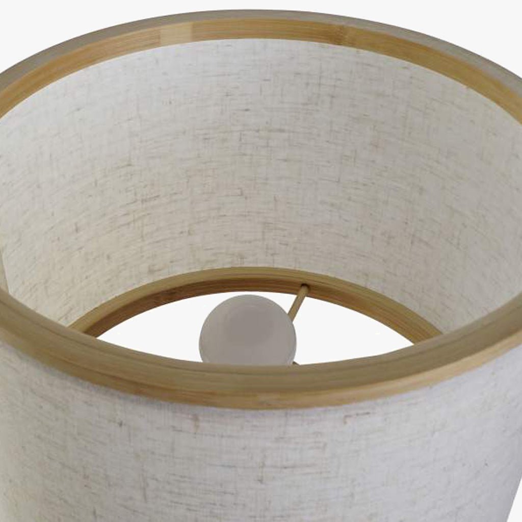 Candeeiro de Mesa Bambu 39 cm PALHA - Gato Preto