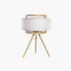 Candeeiro de Mesa Bambu e Tecido 48 cm ICONIC - Gato Preto