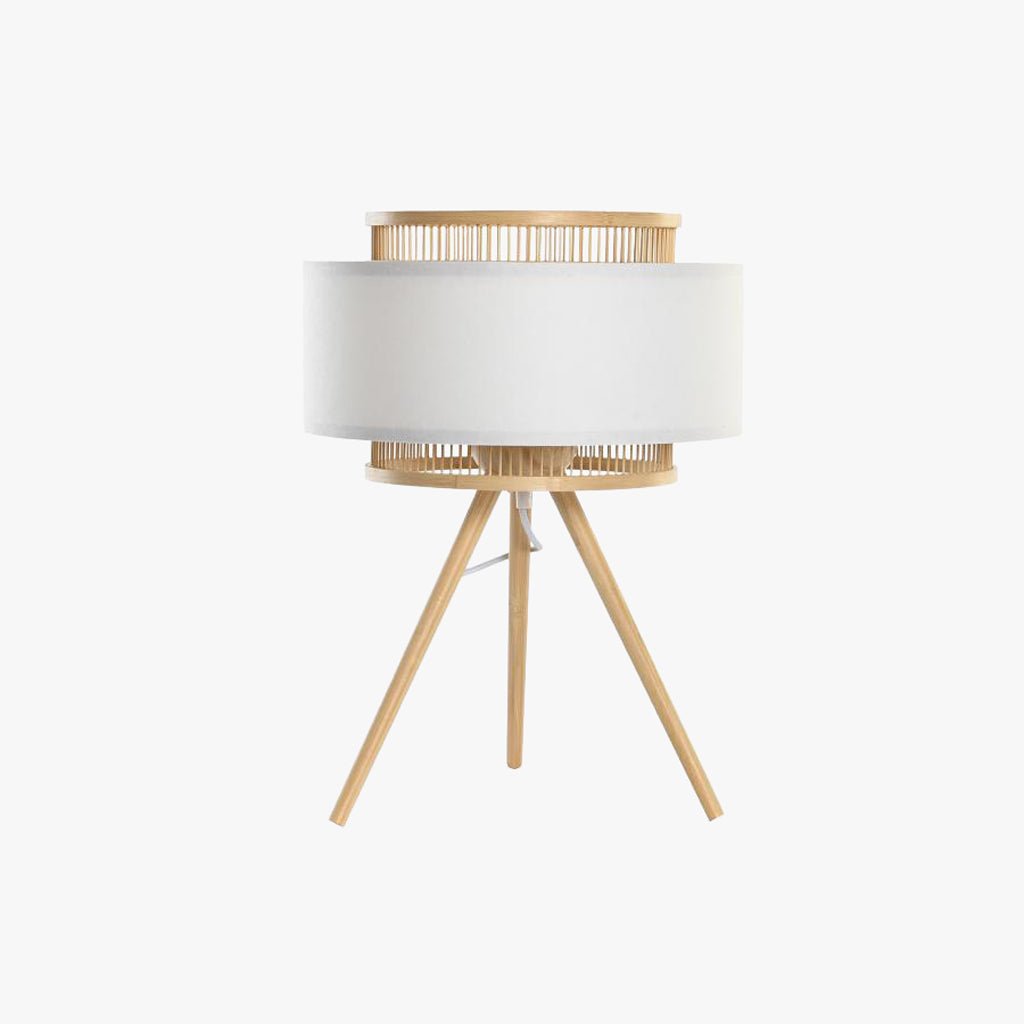 Candeeiro de Mesa Bambu e Tecido 48 cm ICONIC - Gato Preto