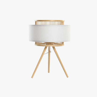 Candeeiro de Mesa Bambu e Tecido 48 cm ICONIC - Gato Preto