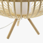 Candeeiro de Mesa Bambu e Tecido ICONIC - Gato Preto