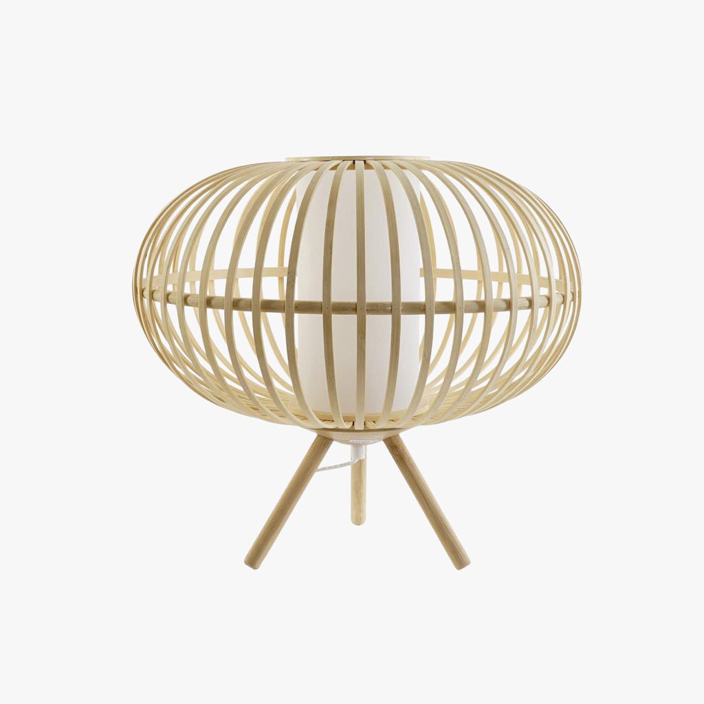 Candeeiro de Mesa Bambu e Tecido ICONIC - Gato Preto