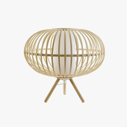 Candeeiro de Mesa Bambu e Tecido ICONIC - Gato Preto