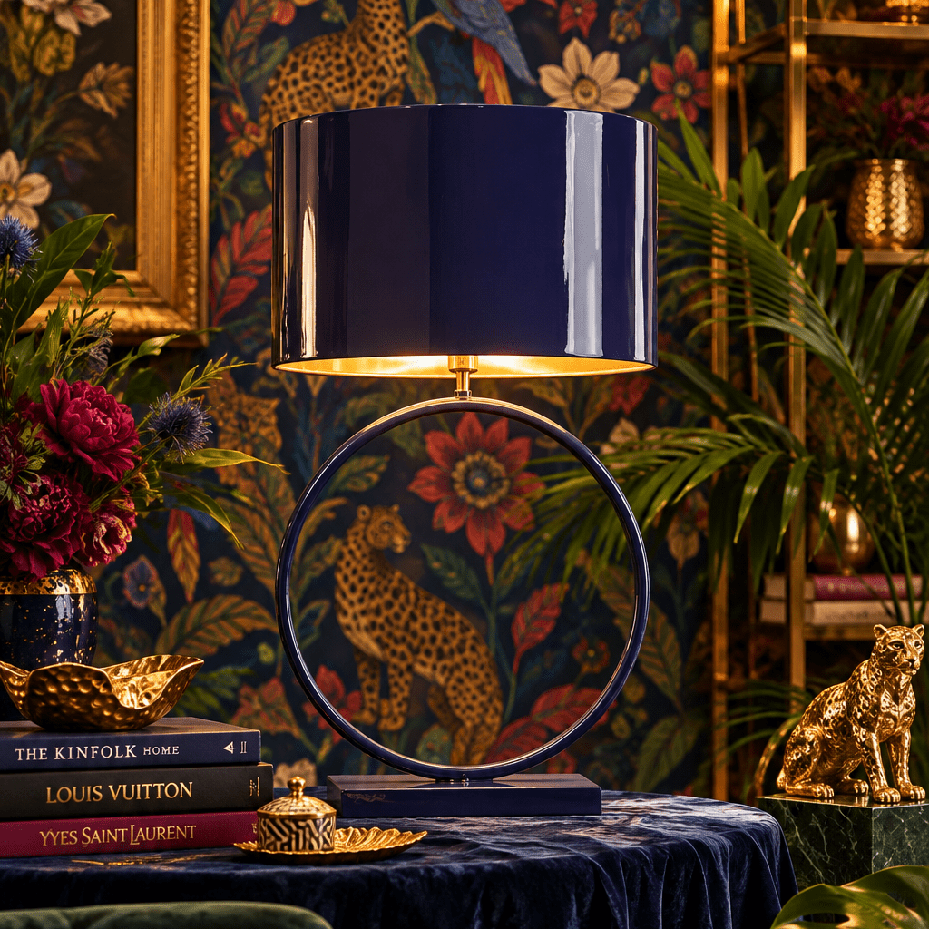 Candeeiro de Mesa Círculo Roxo ICONIC - Gato Preto