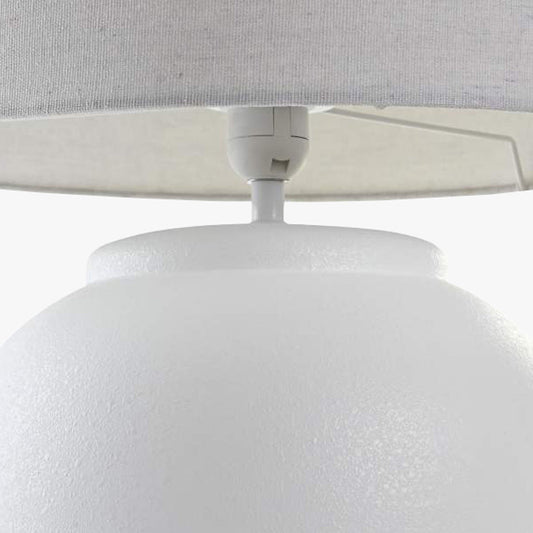 Candeeiro de Mesa Louça Branco 58 cm LUMINA - Gato Preto