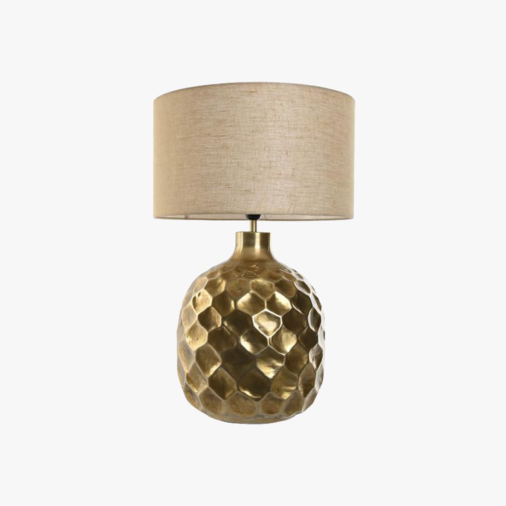 Candeeiro de Mesa Martelado Dourado LUXE - Gato Preto