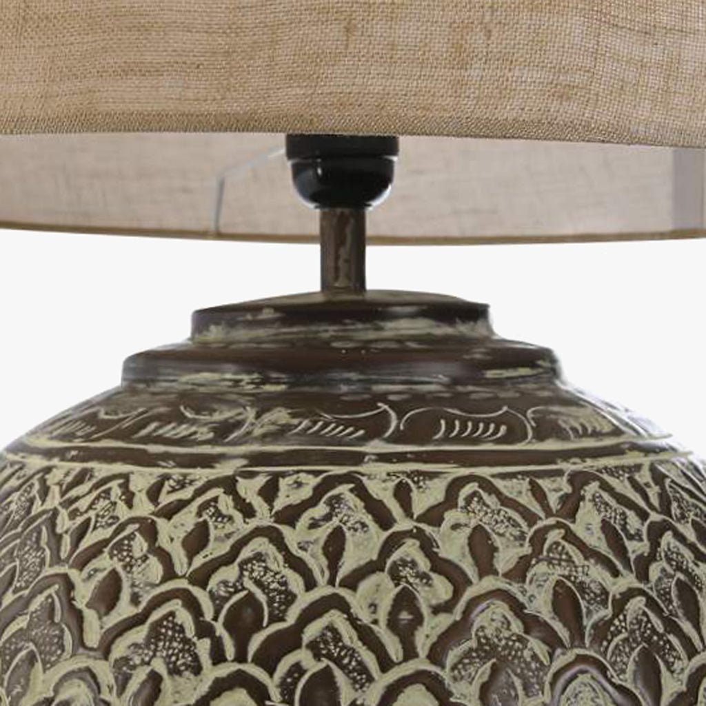 Candeeiro de Mesa Metal Cobre 62 cm ÉPICO - Gato Preto