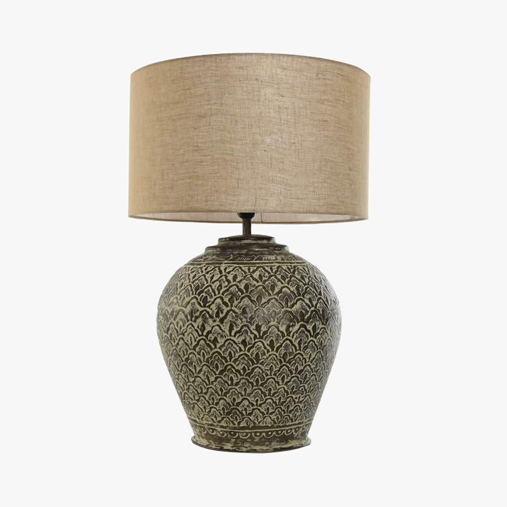 Candeeiro de Mesa Metal Cobre 62 cm ÉPICO - Gato Preto