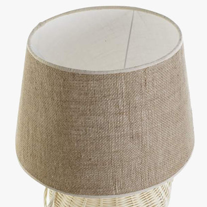 Candeeiro de Mesa Rattan Branco PALHA - Gato Preto