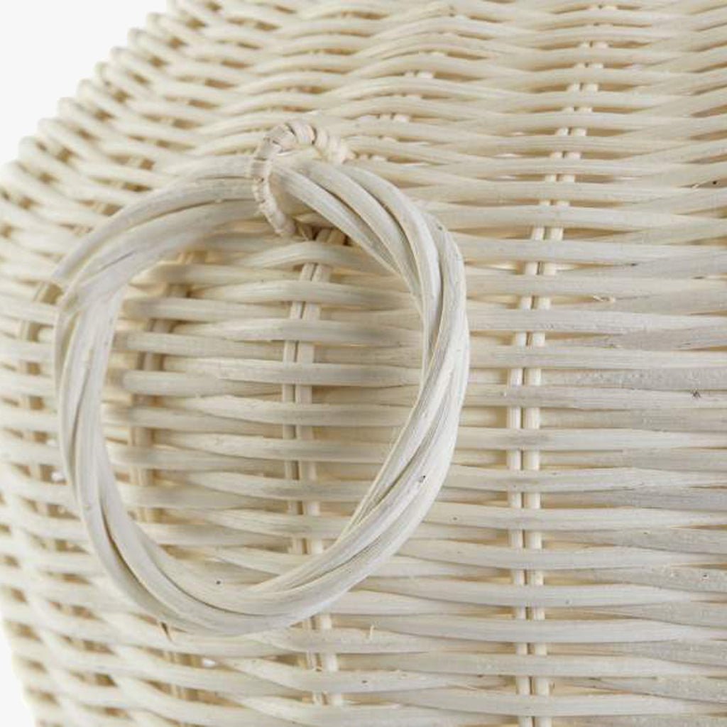 Candeeiro de Mesa Rattan Branco PALHA - Gato Preto