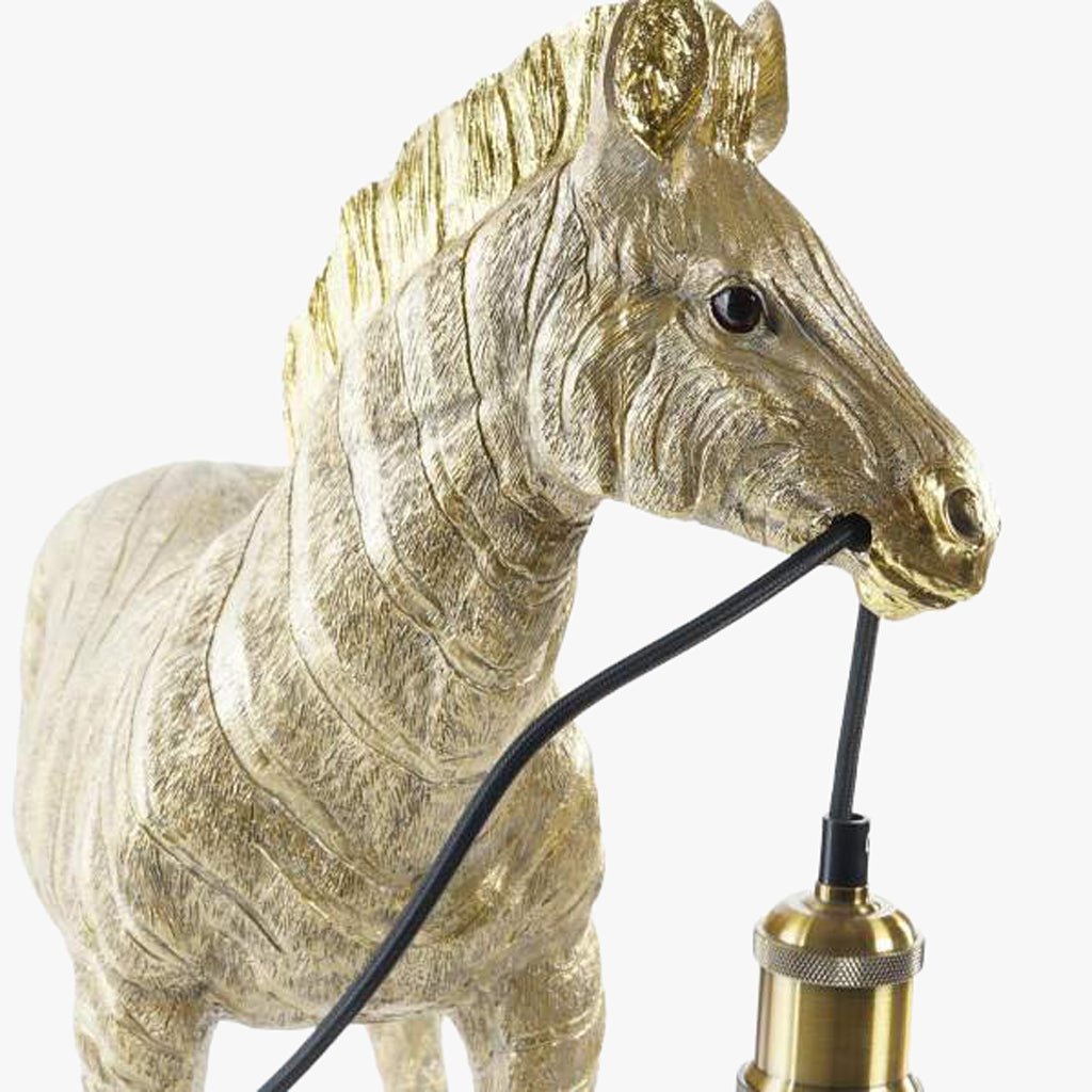 Candeeiro de Mesa Zebra Dourada WILD LIGHT - Gato Preto
