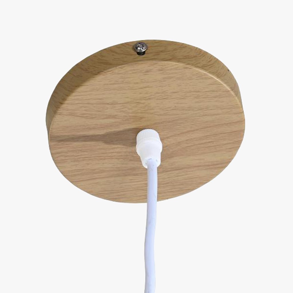 Candeeiro de Teto Bambu e Tecido 50cm ICONIC - Gato Preto