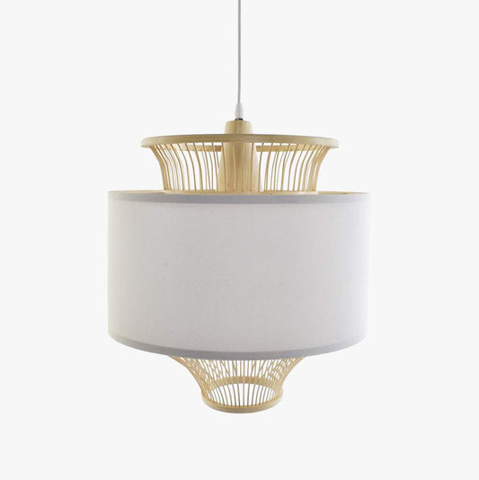 Candeeiro de Teto Bambu e Tecido ICONIC - Gato Preto