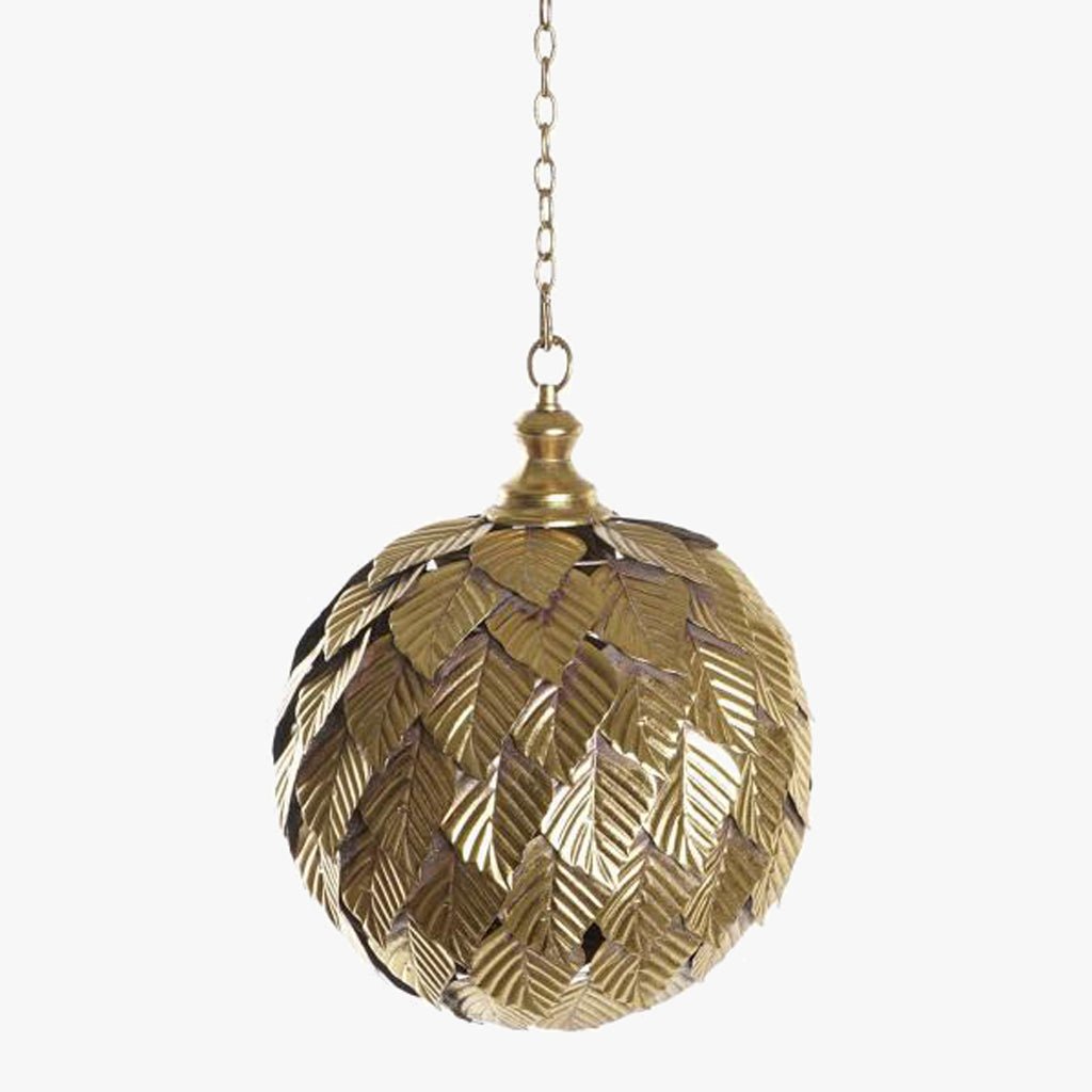 Candeeiro de Teto Bola Dourada LUXE - Gato Preto