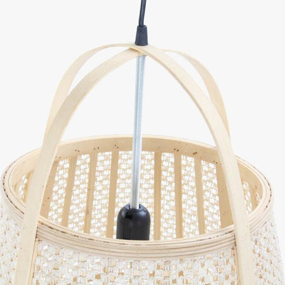 Candeeiro de Teto Cesto Bambu PALHA - Gato Preto