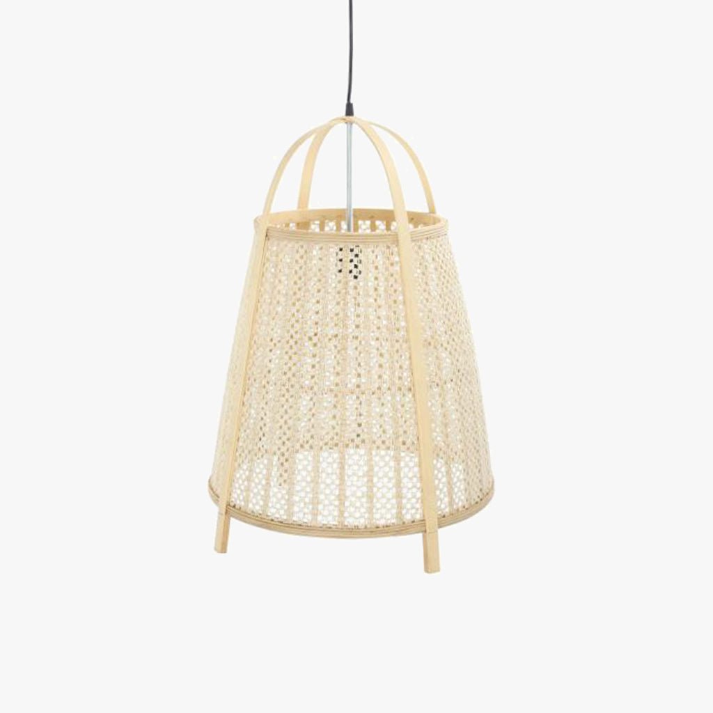 Candeeiro de Teto Cesto Bambu PALHA - Gato Preto