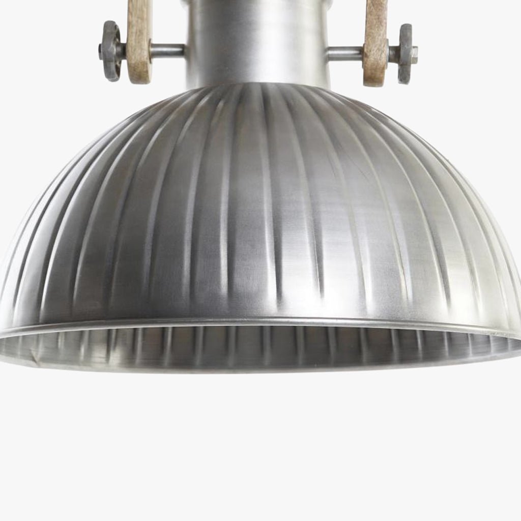 Candeeiro de Teto Ferro e Madeira 41cm FORGE - Gato Preto