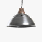 Candeeiro de Teto Ferro e Madeira 43cm FORGE - Gato Preto
