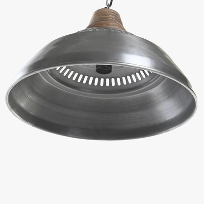 Candeeiro de Teto Ferro e Madeira 43cm FORGE - Gato Preto