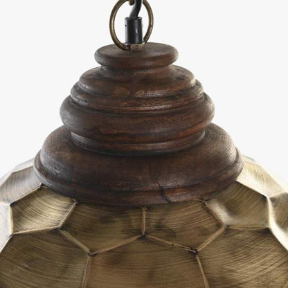 Candeeiro de Teto Martelado Dourado LUXE - Gato Preto