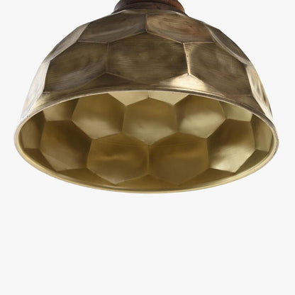 Candeeiro de Teto Martelado Dourado LUXE - Gato Preto