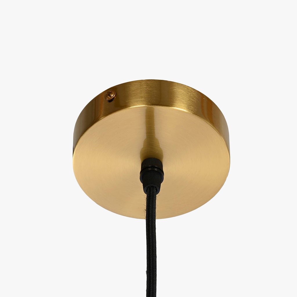 Candeeiro de Teto Metal Branco e Dourado LUXE - Gato Preto