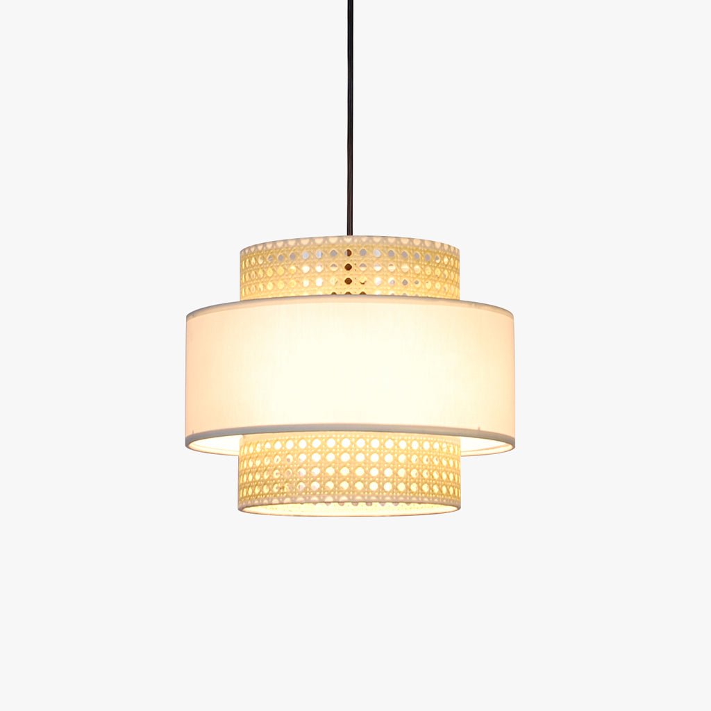 Candeeiro de Teto Natural e Rattan SIERRA - Gato Preto