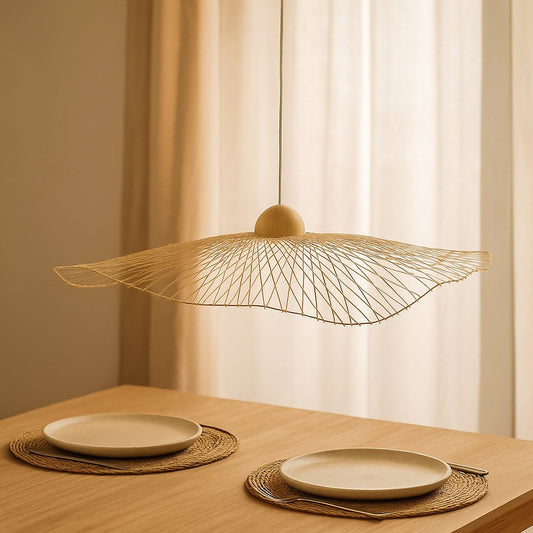 Candeeiro de Teto Orgânico Bambu ICONIC - Gato Preto