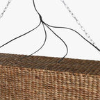 Candeeiro de Teto Retangular Palha 138 cm COMPORTA - Gato Preto