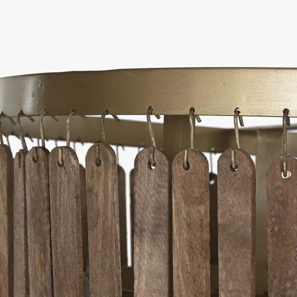 Candeeiro de Teto Ripas Madeira LUXE - Gato Preto