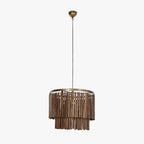 Candeeiro de Teto Ripas Madeira LUXE - Gato Preto