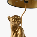 Candeeiro Leopardo Dourado WILD LIGHT - Gato Preto