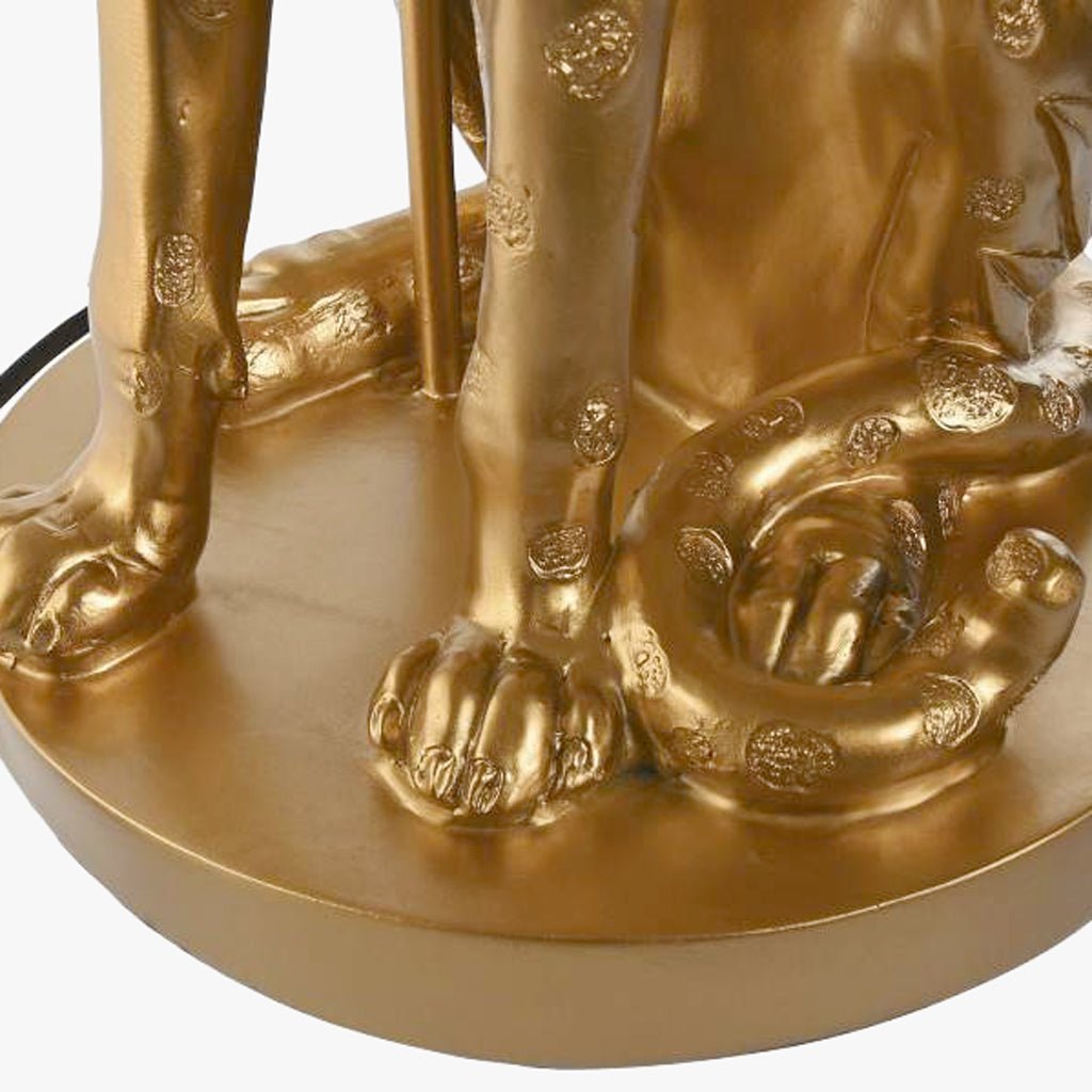 Candeeiro Leopardo Dourado WILD LIGHT - Gato Preto