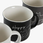 Caneca 360ml MINIMAL CATS - Gato Preto