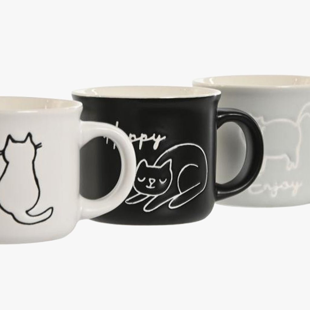 Caneca 70ml MINIMAL CATS - Gato Preto